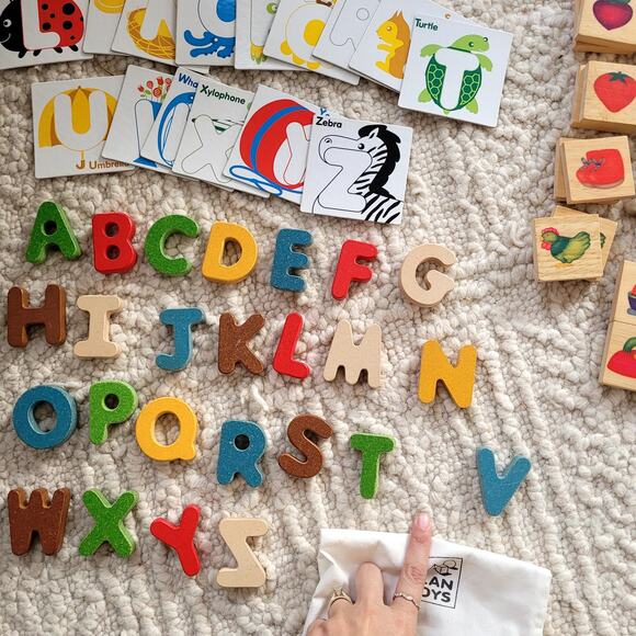 Wooden Plan Toys Lovevery Bundle ABC Matching Games Montessori - Picture 3 of 6